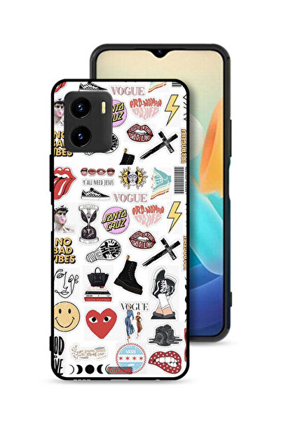 Tolwak Vivo Y15s Protective Case Cover No Bad Vibes Stickers