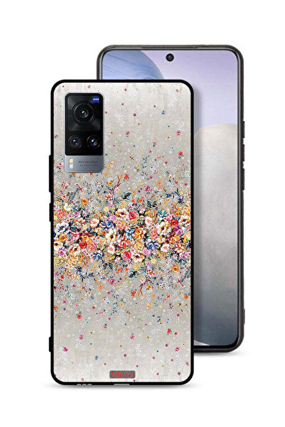 Tolwak غطاء حماية Vivo X60t بتصميم زهور صغيرة وفن تجريدي