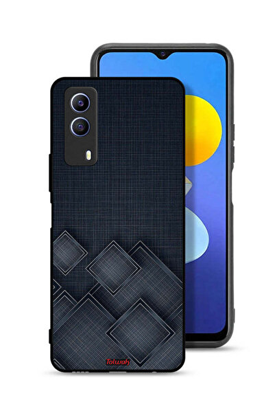 Tolwak غطاء حماية لهاتف Vivo T1x بنقشة مربعات على القماش