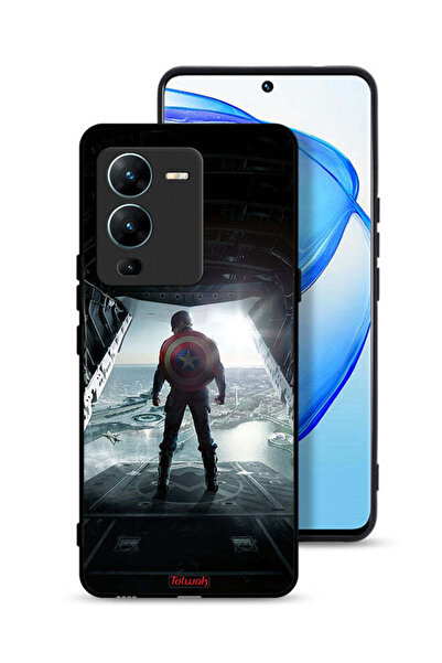 Tolwak غطاء حماية لهاتف Vivo V25 Pro 5G بتصميم صورة كابتن أمريكا