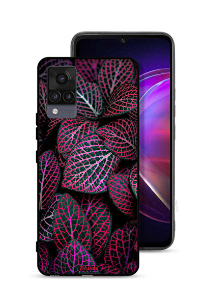 Tolwak غطاء حماية لهاتف Vivo V21 بنقشة أوراق سالجا