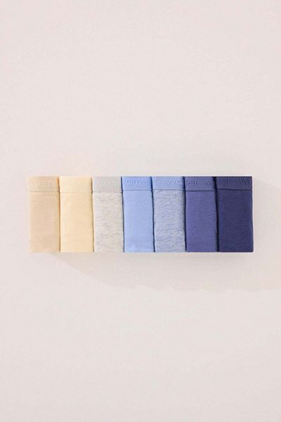 Women'secret Pack of 7 classic blue cotton panties