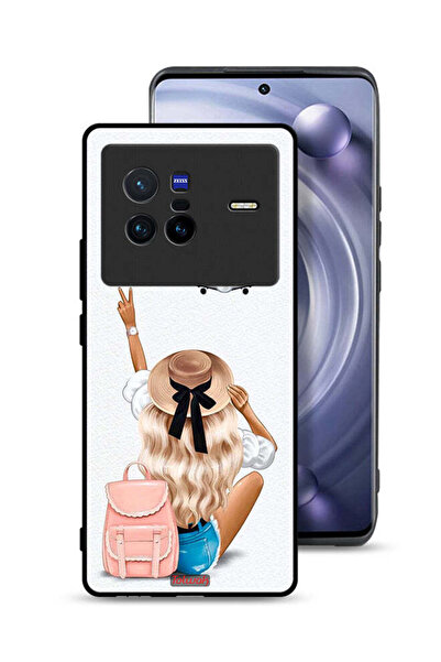 Tolwak غطاء حماية Vivo X80 بتصميم فتاة تحب السفر