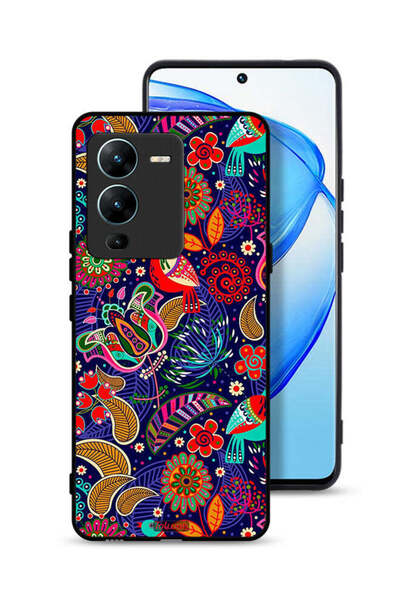 Tolwak غطاء حماية لهاتف Vivo V25 Pro 5G بنقشة طيور وزهور