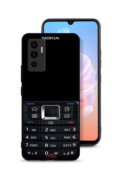 Tolwak Vivo S10e 5G Protective Case Cover Old Phone Pattern