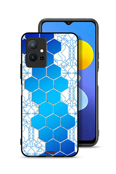 Tolwak غطاء حماية لهاتف Vivo T1 5G بشعار شبكة أيقونات سداسية الأضلاع