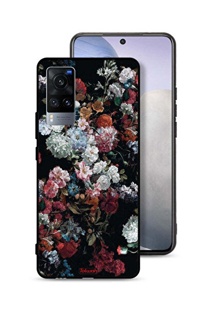 Tolwak غطاء حماية لهاتف Vivo X60t بنقشة ورود عتيقة