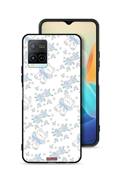 Tolwak غطاء حماية لهاتف Vivo Y32 بطبعة دب تيدي لطيف وزهور