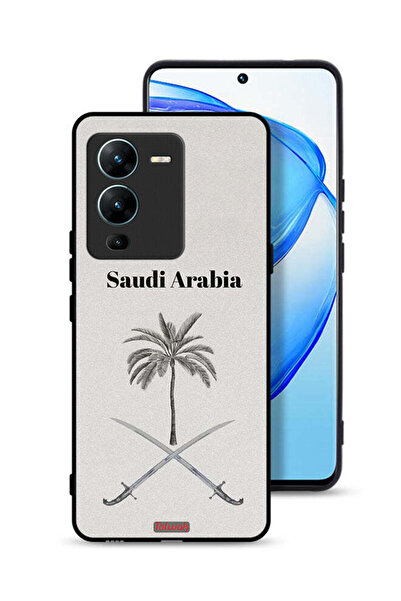 Tolwak غطاء حماية لهاتف فيفو V25 برو 5G - لوحة فنية لعلامة المملكة العربية ال...