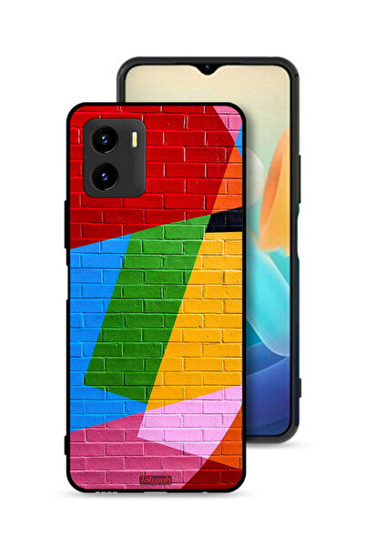 Tolwak Vivo Y15s Protective Case Cover Colorful Wall Painting
