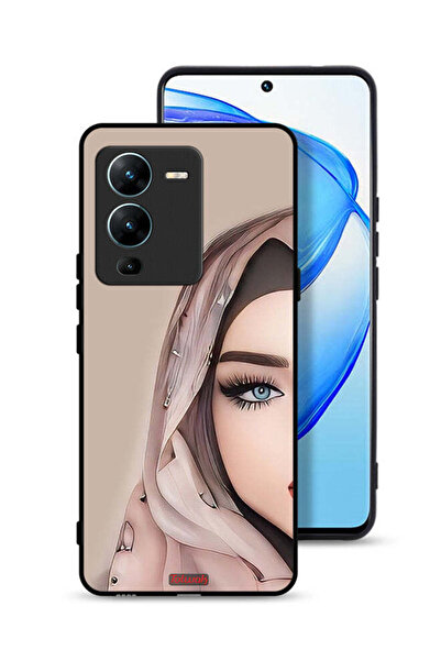 Tolwak غطاء حماية لهاتف Vivo V25 Pro 5G برسم فتاة نصف وجه