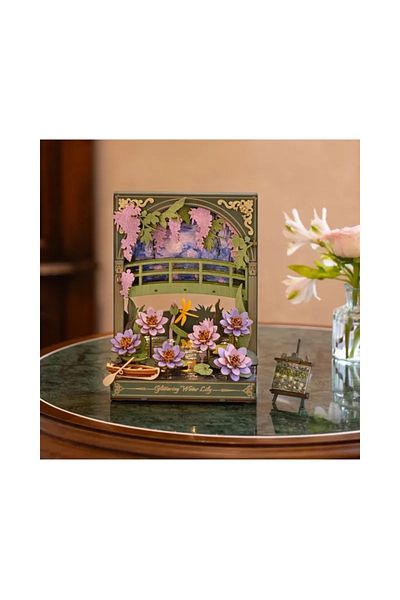 ? The Crowood Press Ltd 3D Puzzle, Glowing Water Lily, Rowood, Wood, 237 pieces