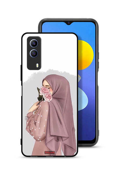 Tolwak غطاء حماية لهاتف Vivo T1x برسومات فتاة تحمل ورودًا