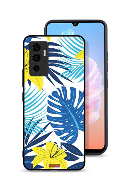 Tolwak غطاء حماية لهاتف Vivo V23e برسومات ريش وزهور