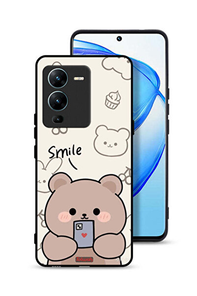 Tolwak غطاء حماية Vivo V25 Pro 5G برسومات الدب المبتسم
