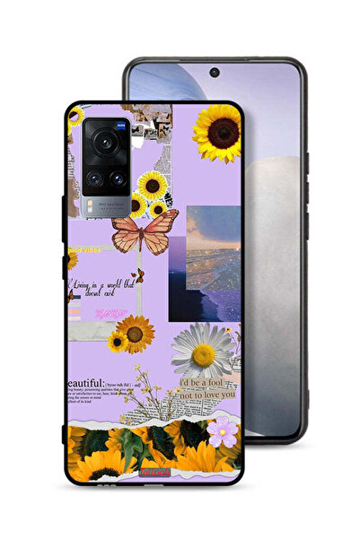 Tolwak Vivo X60t Protective Case Cover Beautiful Sunflower Stickers
