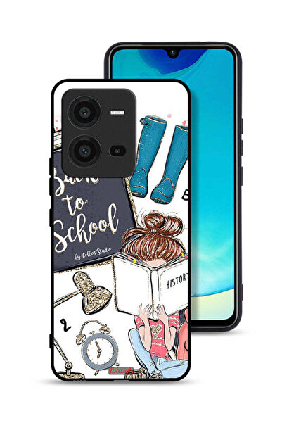 Tolwak غطاء حماية لهاتف Vivo V25 5G، فتاة تعود إلى المدرسة تقرأ التاريخ