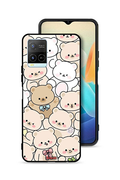 Tolwak غطاء حماية بنقشة دببة لهاتف Vivo Y33s 4G