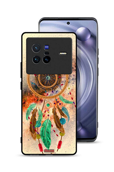 Tolwak غطاء حماية لهاتف Vivo X80 بتصميم ماندالا وريش معلق