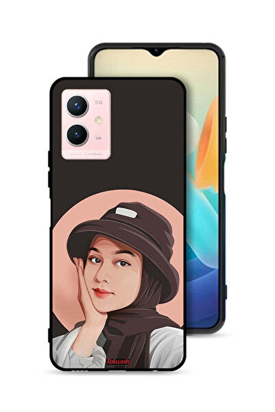Tolwak غطاء حماية لهاتف Vivo Y33s 5G برسومات فنية لطيفة لفتاة قبعة