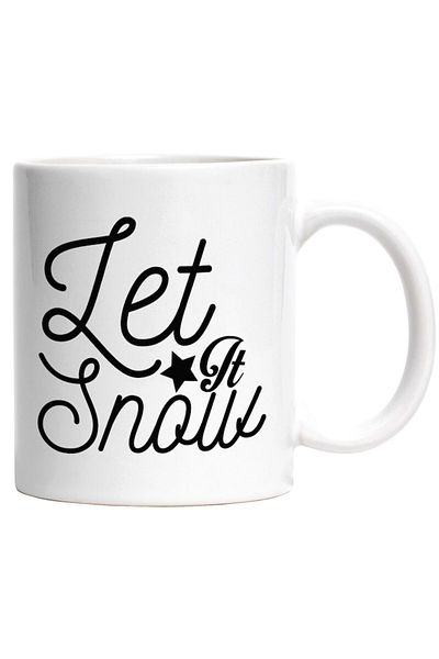 INOVATIX Personalized white mug, English text Let it snow - let it snow in winter, INOVATIX®. 330ml