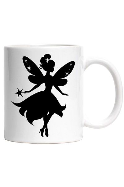 INOVATIX Personalized white mug, a fairy wearing a dress - stars, INOVATIX®. 330ml
