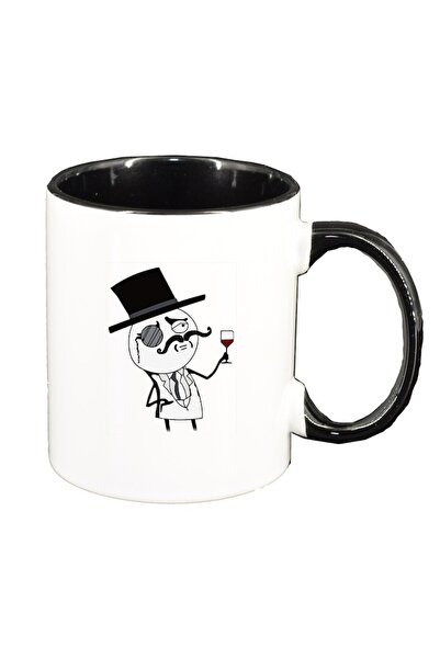 INOVATIX Cana alba personalizata, Meme Funny, interior negru, D1399, INOVATIX...