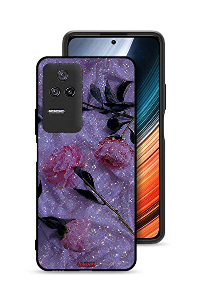 Tolwak غطاء حماية لهاتف شاومي ريدمي K40S بنقشة ورود لامعة