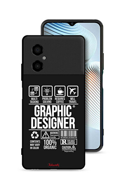 Tolwak Xiaomi Poco M4 5G Protective Case Cover Graphic Designer Sticker