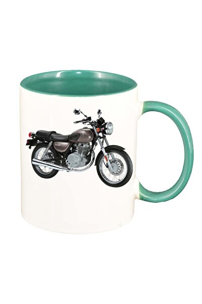 INOVATIX Cana alba personalizata, Motor, interior verde, D52, INOVATIX®. 330ml