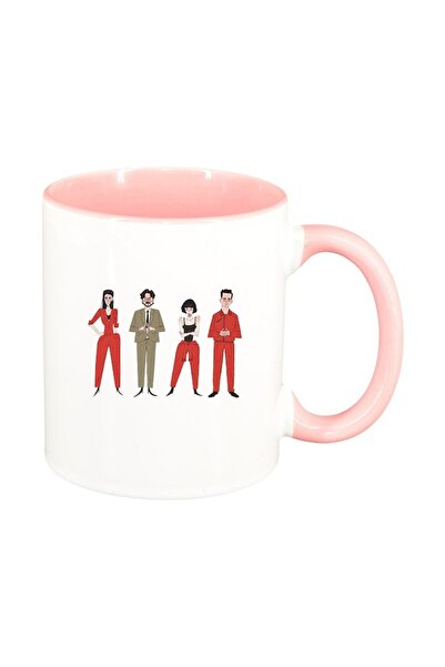 INOVATIX Cana alba personalizata, La Casa De Papel, interior roz, D1484, INOV...