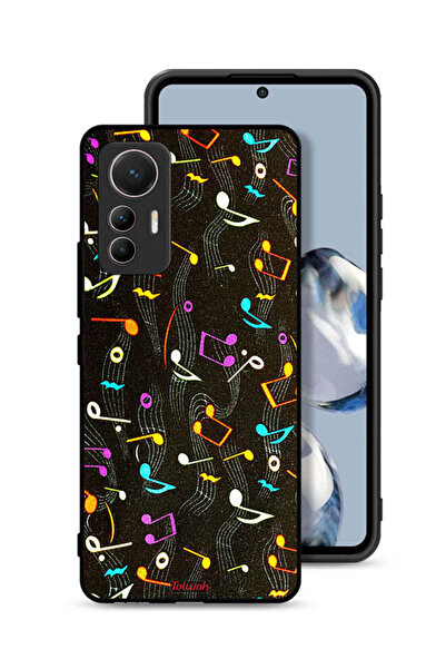 Tolwak غطاء حماية لهاتف شاومي 12 لايت بنمط قماش موسيقي