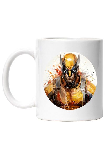 INOVATIX Personalized white mug, X-Men, Wolverine, Mutant, Costume, Marvel, INOVATIX®. 330ml