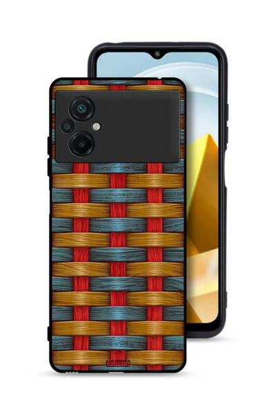Tolwak Xiaomi Poco M5 4G Protective Case Cover Strips Art Pattern