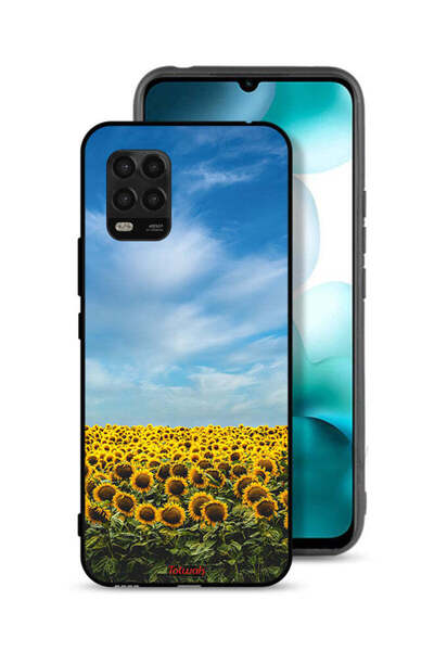 Tolwak غطاء حماية لهاتف شاومي مي 10 لايت 5G بطبعة عباد الشمس تحت السماء