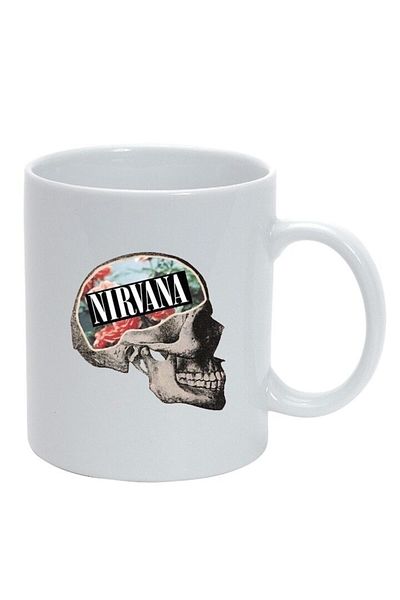 INOVATIX Personalized white mug, Nirvana, white, D1441, INOVATIX®. 330ml