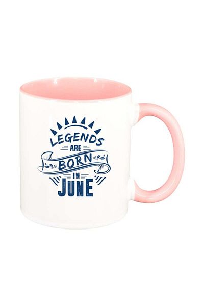 INOVATIX Personalized white mug, Legend, pink interior, D73, INOVATIX®. 330ml