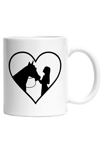 INOVATIX Cana alba personalizata, o inimioara si pentru fetele care iubesc ca...