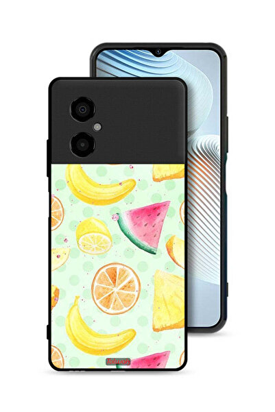 Tolwak غطاء حماية لهاتف شاومي بوكو M4 5G بطبعة فواكه وألوان مائية