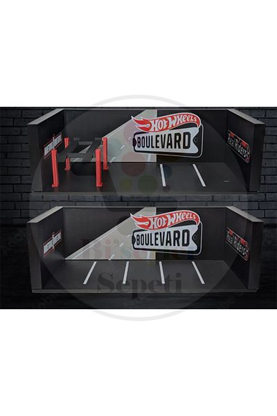 Bi'şeyler Sepeti Boulevard 1:64 Diorama Garage Parking Diecast - Car Not Included.