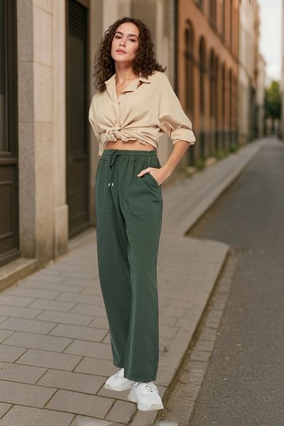 Malerind Λινό παντελόνι Hambez Bottom Sweatpants Ένα σχήμα Άνετο Μεγάλο Μέγεθος Καλοκαιρινό Χαλαρό