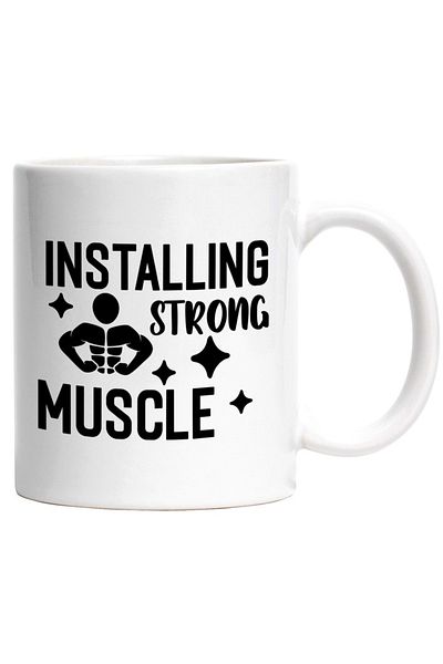 INOVATIX Personalized white mug, ul Installing strong muscle - install strong muscle, INOVATIX®. 330ml