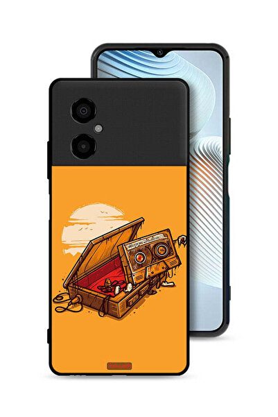 Tolwak غطاء حماية لهاتف Xiaomi Poco M4 5G مع شريط كاسيت وفن الشريط