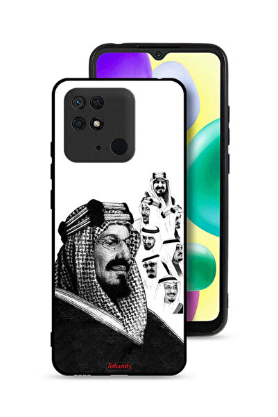 Tolwak غطاء حماية لهاتف شاومي ريدمي 10 سي، ملصق فني أبيض وأسود لملوك المملكة ...