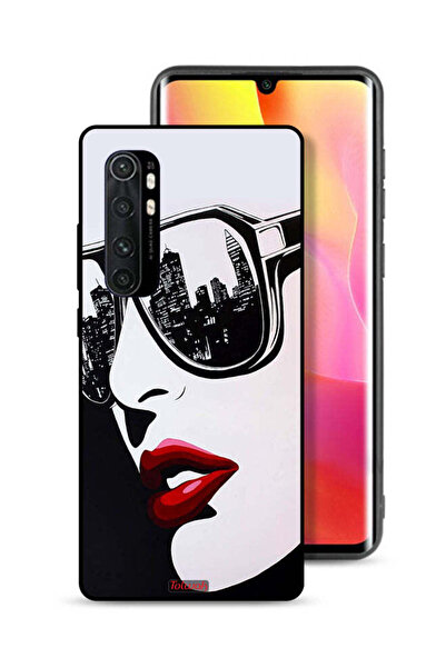 Tolwak Xiaomi Mi Note 10 Lite Protective Case Cover Girl Face Abstract Art