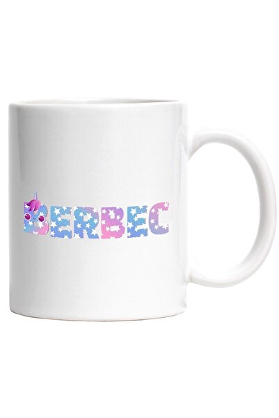 INOVATIX Cana alba personalizata, Numele Berbec, Unicorn, Printesa, Fairytale...