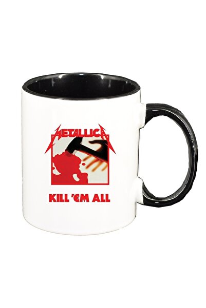 INOVATIX Εξατομικευμένη λευκή κούπα, Metallica, μαύρο εσωτερικό, D1445, INOVA...