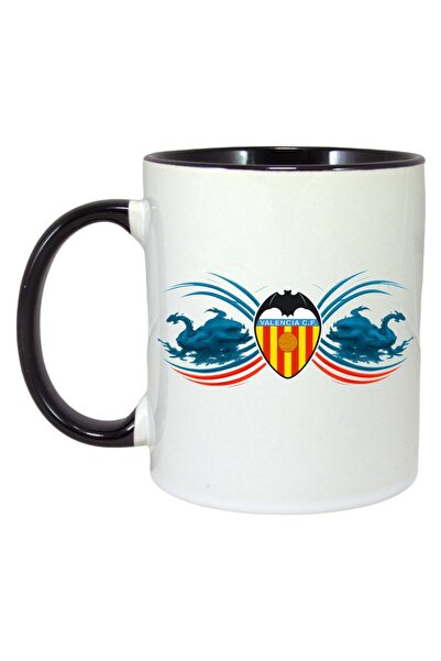 INOVATIX Cana Alba Personalizata, Valencia_cf Spania, Maner Si Interior Negru...