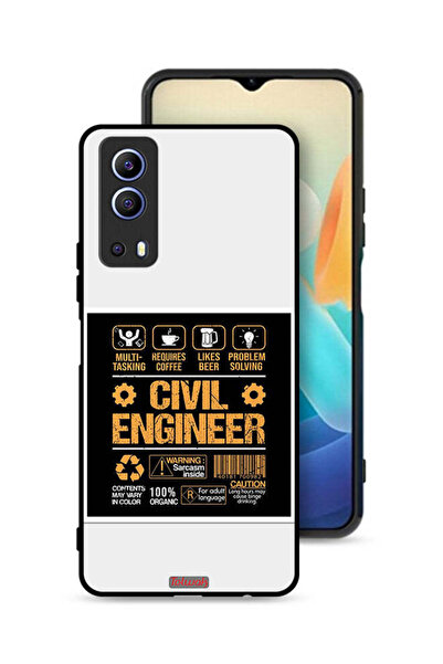 Tolwak غطاء حماية لهاتف Vivo Y72 5G، ملصق مهندس مدني