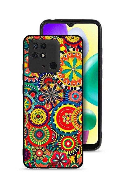 Tolwak غطاء حماية لهاتف شاومي ريدمي 10 سي بنمط ماندالا ملون
